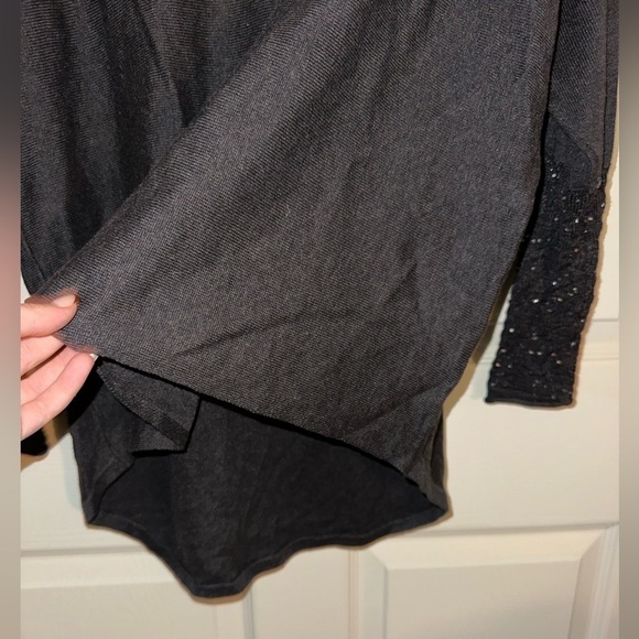 Stella carakasi women’s dark grey sequin sleeve sweater XS cotton wool cashmere - Picture 5 of 9